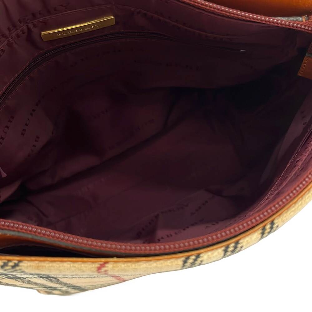Burberry Shoulder Bag Beige Dark Navy Multi Tweeds Leather - Picture 7 of 15